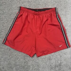 Vintage Nike Shorts Men's Large Red‎ Black Active Gray Tag Swoosh